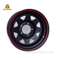 Черные колеса 14x6 прицепа стальные диски колес